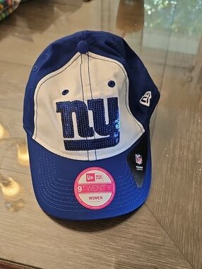New Era Blue & White NY Giants Sequin Logo Hat